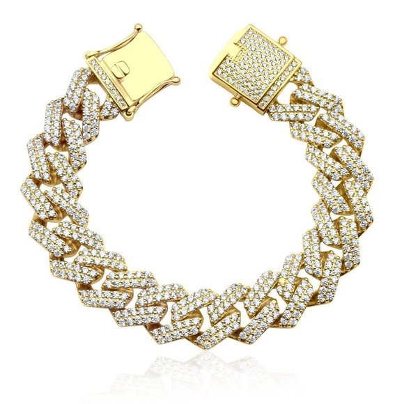 14 MM Diamond S-Link Anklet - Picture 1 of 1